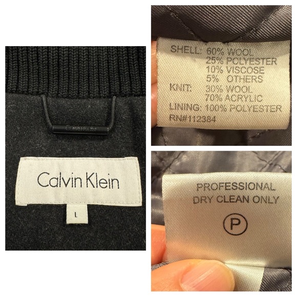 Calvin Klein Wool Blend Zip Up Jacket - Picture 13 of 13